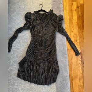 SABINA MUSAYEV sparkly black mini dress